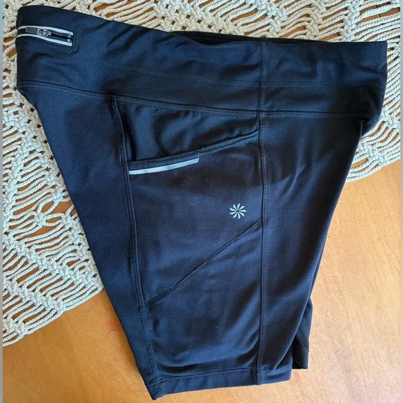 Athleta Women's Black Biker Shorts Medium - Picture 3 of 8